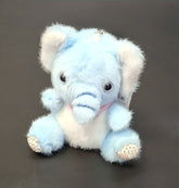 Breloc Elefănțel de pluș albastru cu cristale – 14cm